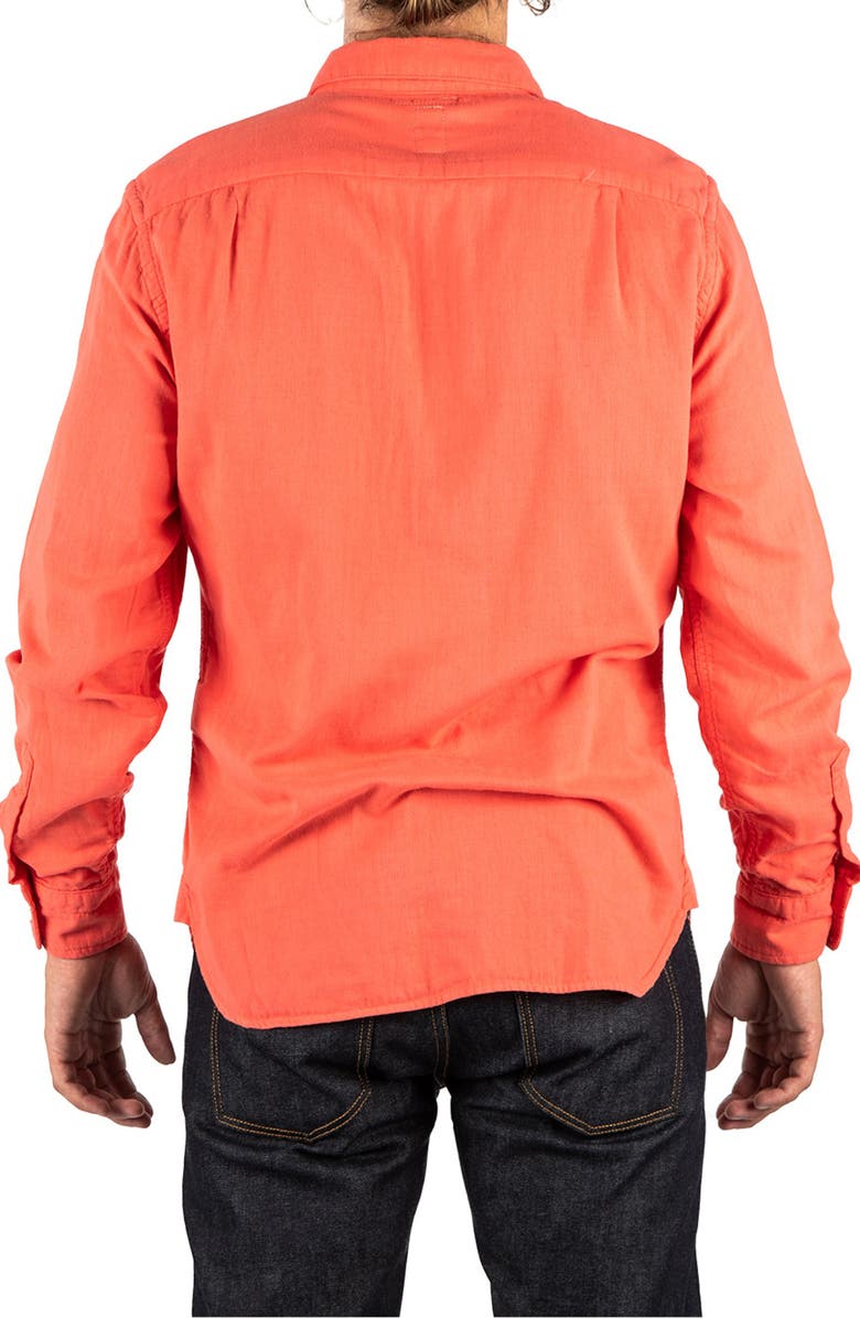 HIROSHI KATO The Ripper Gauze Button-Up Shirt, Alternate, color, Coral
