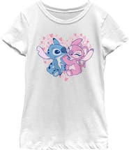 Lilo & Stitch Girl's Lilo & Stitch Alien Couple Graphic T-Shirt