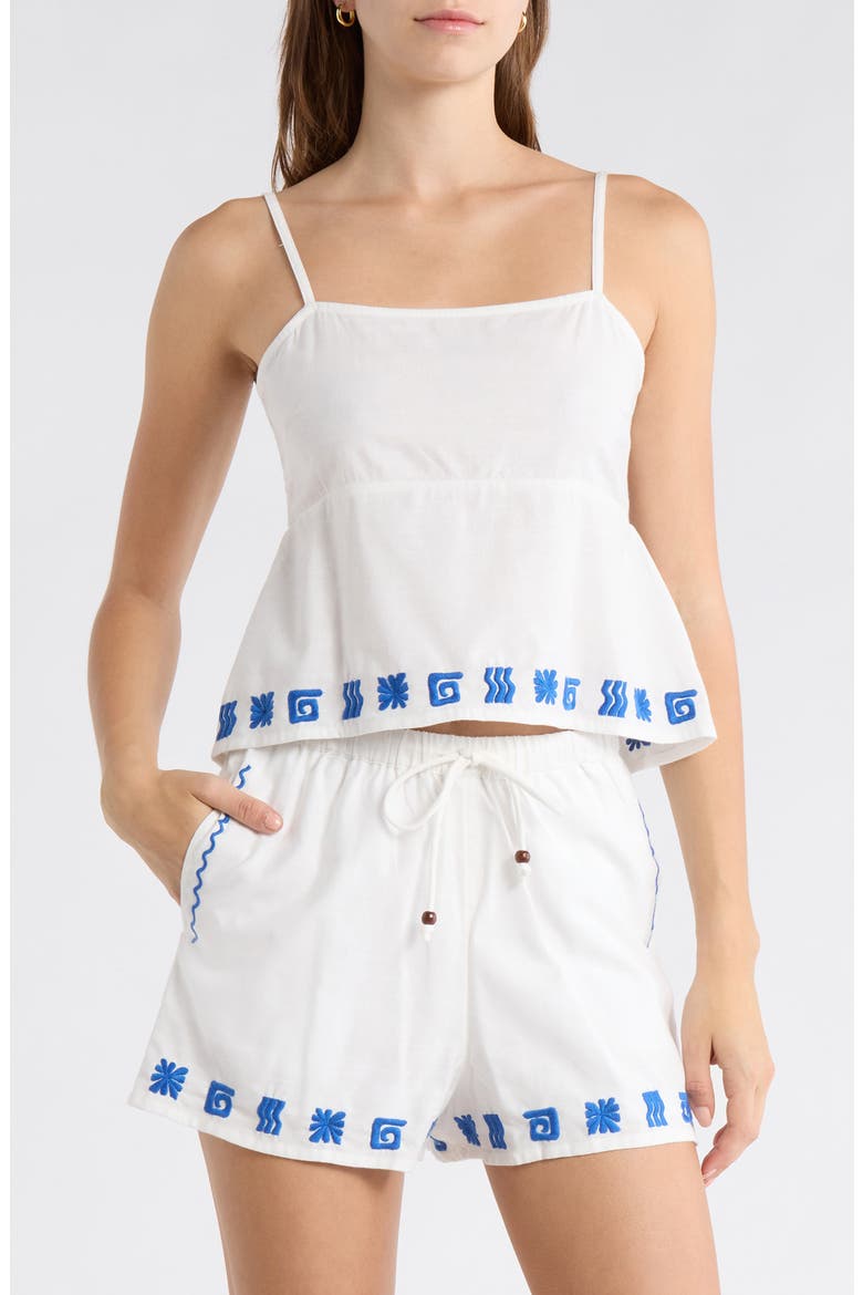 Embroidered Camisole, Main, color, SALT CRYSTAL