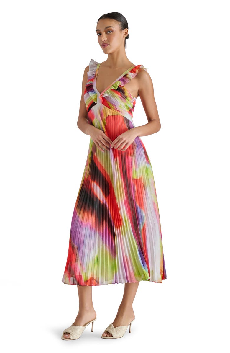 Steve Madden Cova Pleated Sundress, Alternate, color, Multicolored