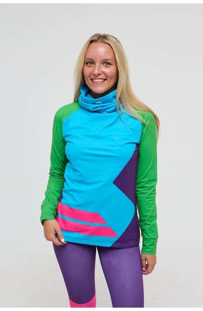 OOSC High Neck Baselayer Top - Powder Hound Women's, Main, color, Multi-Colour