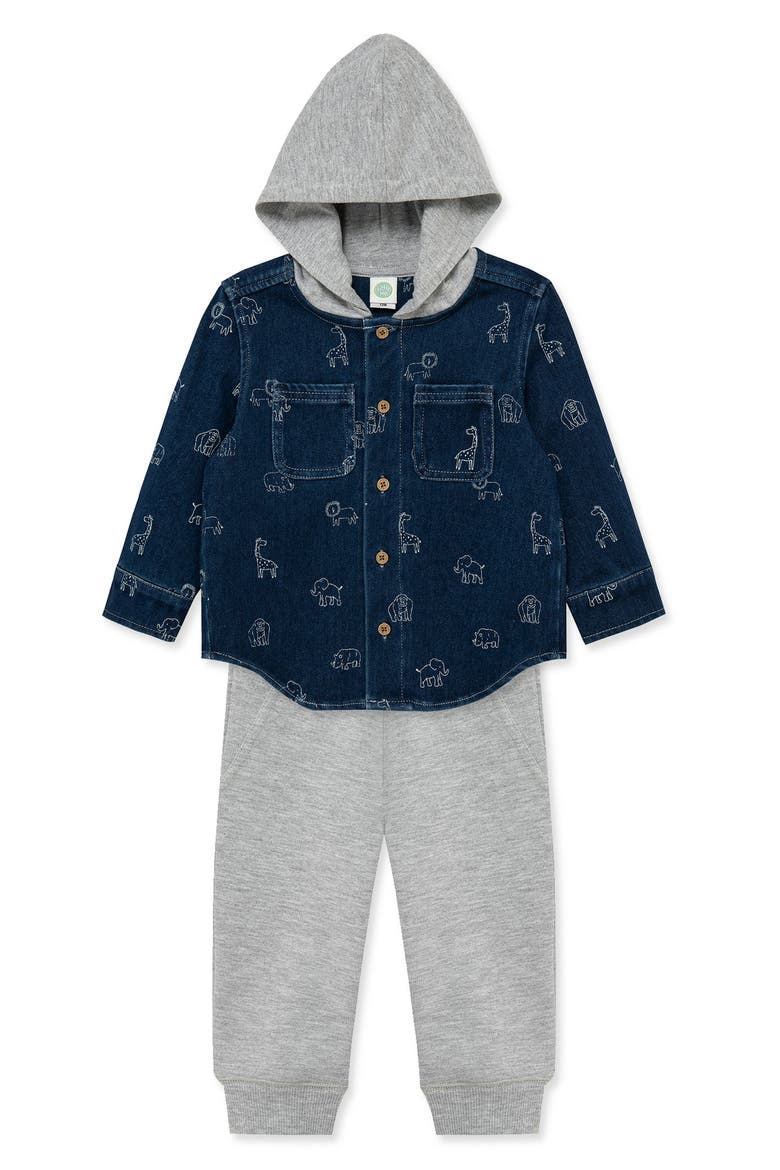 Kids' Safari Hoodie & Pants Set, Alternate, color, DENIM