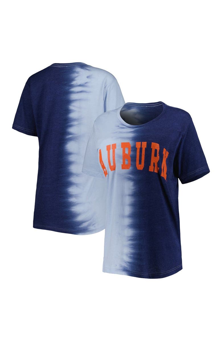 GAMEDAY COUTURE Women's Gameday Couture Navy Auburn Tigers Find Your Groove Split-Dye T-Shirt, Main, color, 
