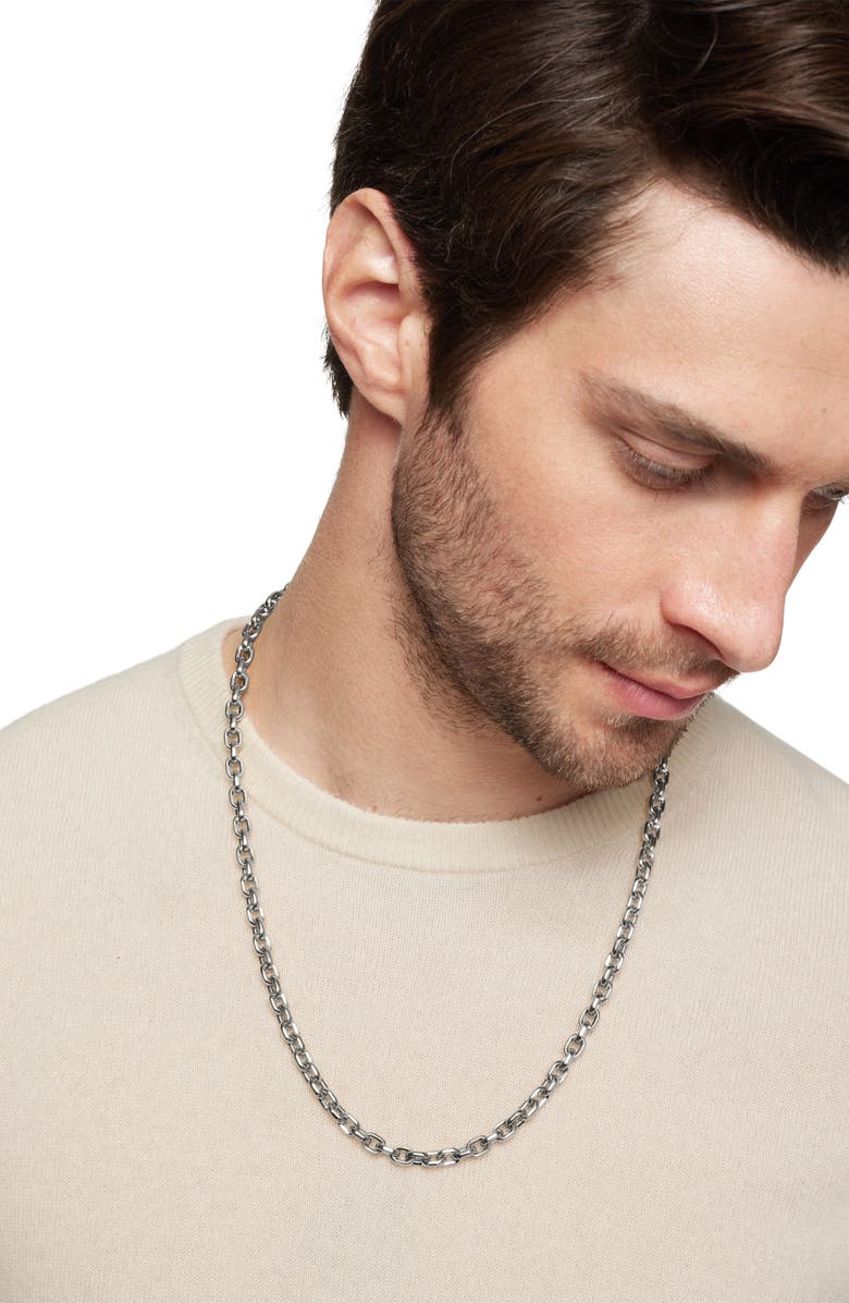 David Yurman Deco Chain Link Necklace, Alternate, color, Sterling Silver