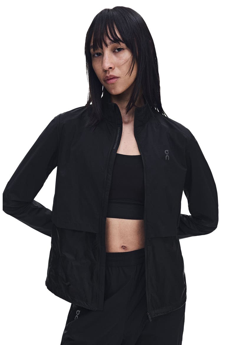 Weather Water Repellent Packable Hooded Jacket, Alternate, color, BLACK