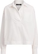Lauren Ralph Lauren Stachee Cotton Popover Top