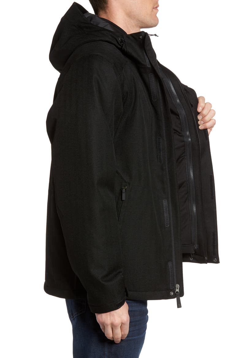 Inlux TriClimate® Waterproof 3-in-1 Jacket, Alternate, color, TNF BLACK
