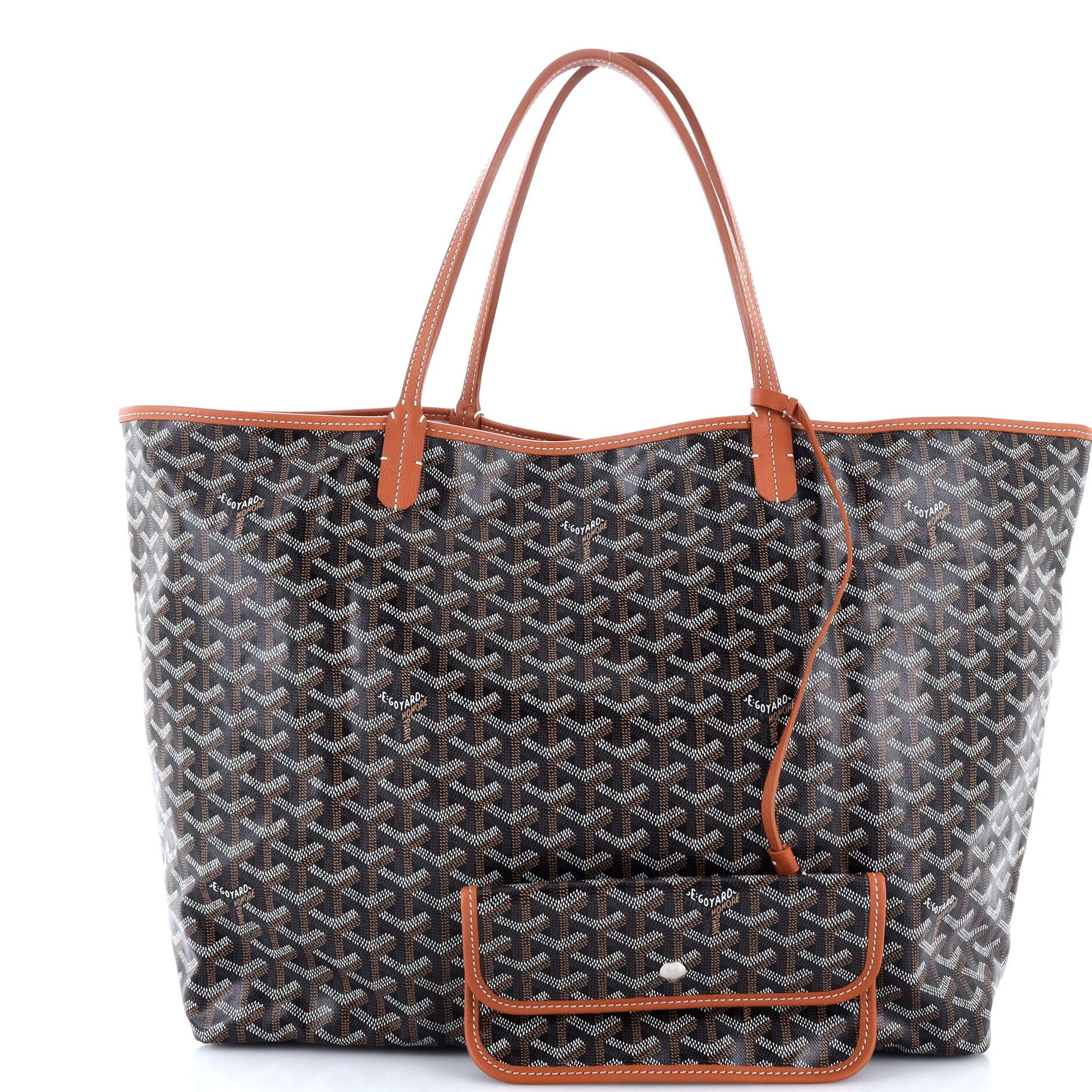 Pre-Owned Goyard Saint Louis Tote Coated Canvas GM, Alternate, color, Brown