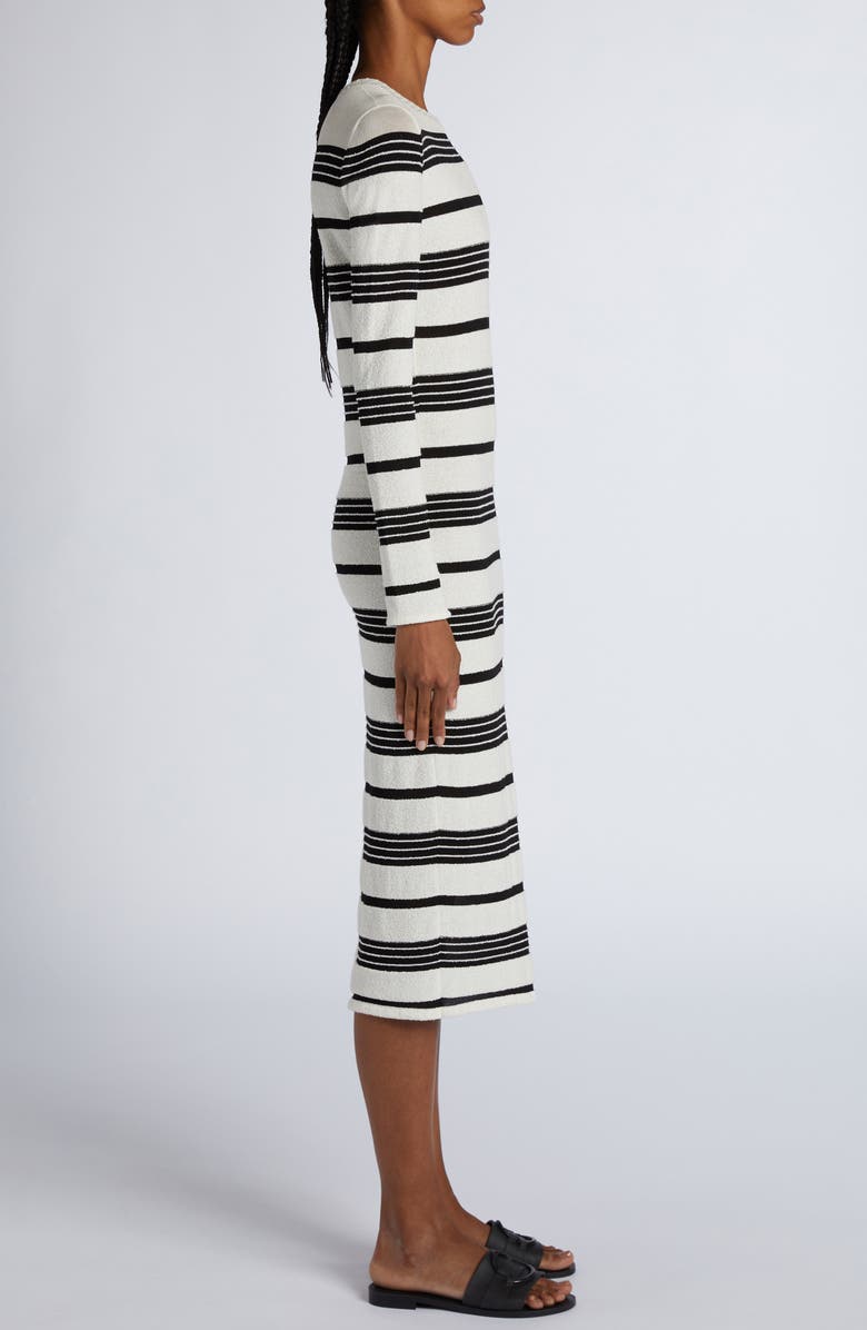 Moncler MIxed Stripe Long Sleeve Sweater Dress, Alternate, color, 