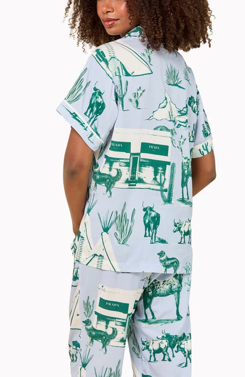 Katie Kime Marfa Toile Pants Set In Blue