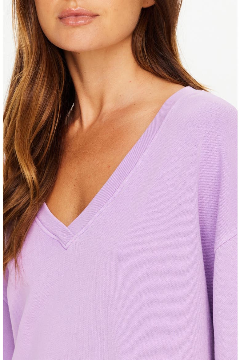 Soul Lou V-Neck Sweatshirt, Alternate, color, PURPLE
