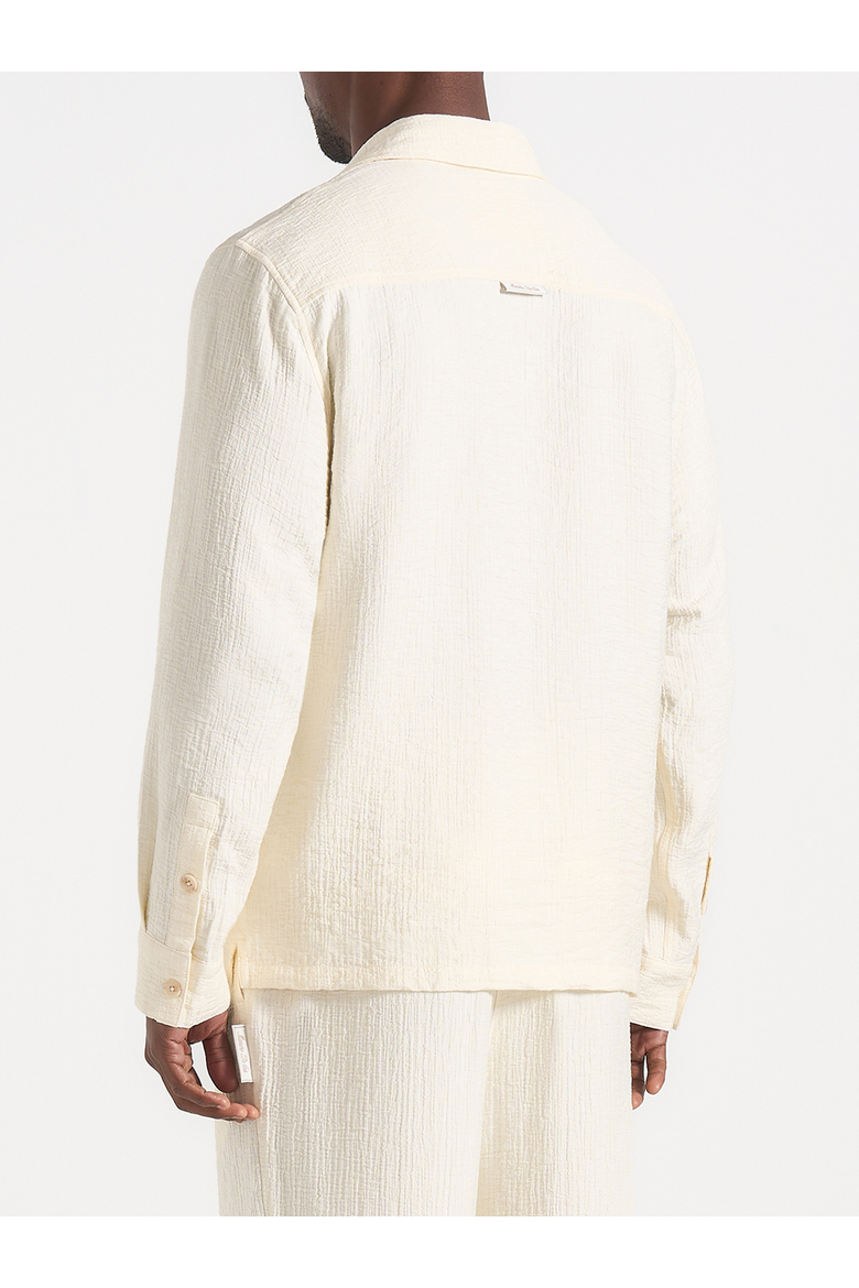 Bailey Unisex Textured Long Sleeve Shirt, Alternate, color, Cream