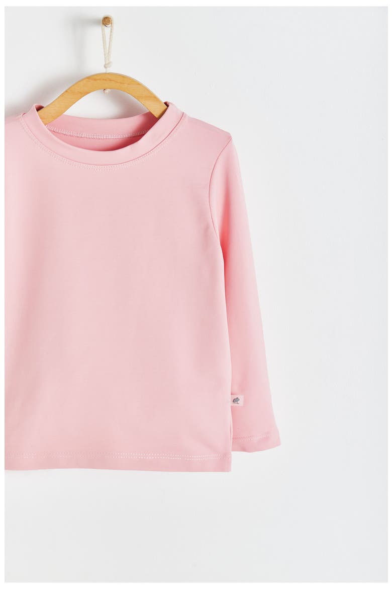 Premium Quality Shine Long Sleeve Rashguard for Toddler, Alternate, color, PINK