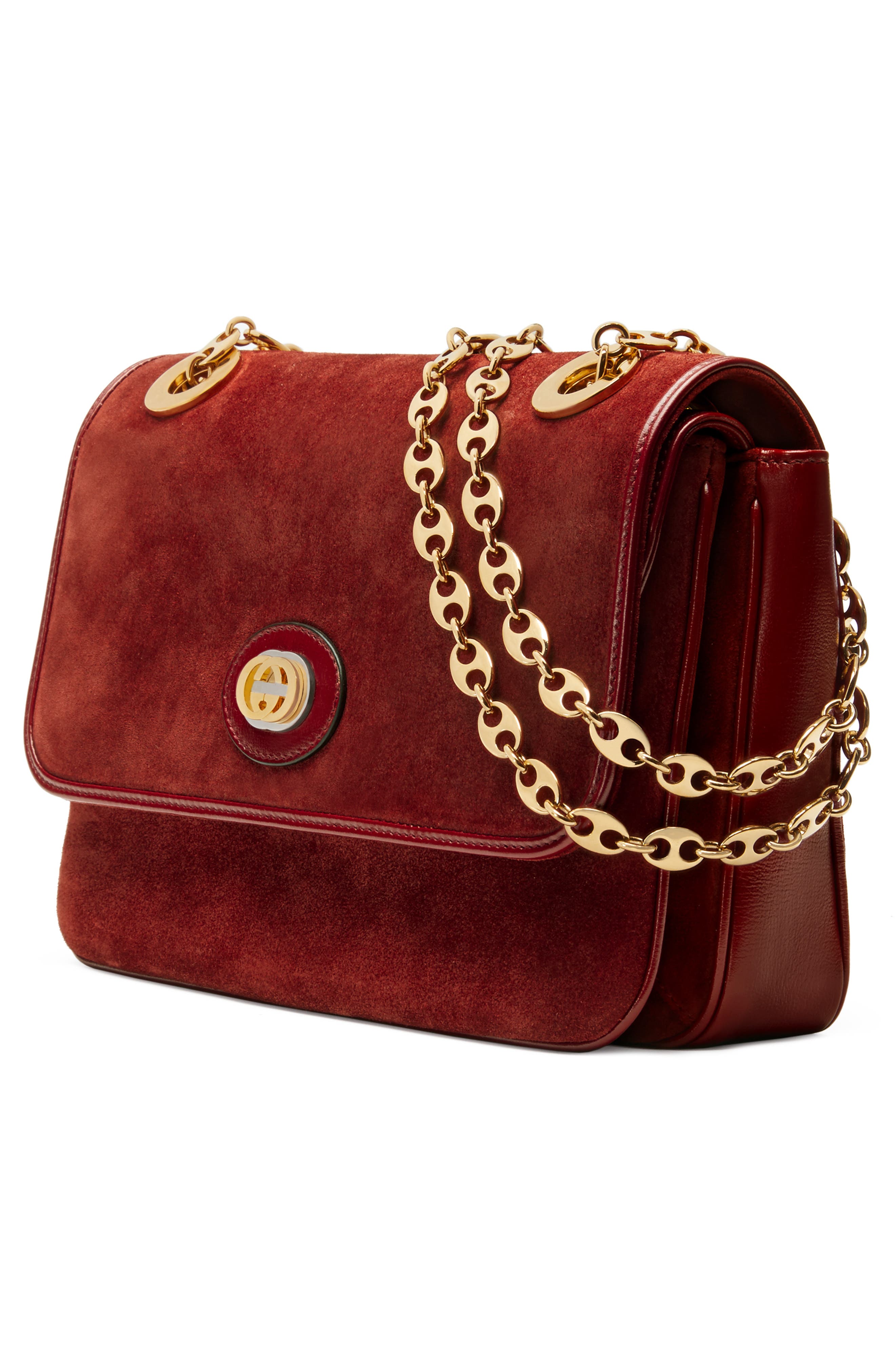 Gucci Small Suede Shoulder Bag, Alternate, color, 