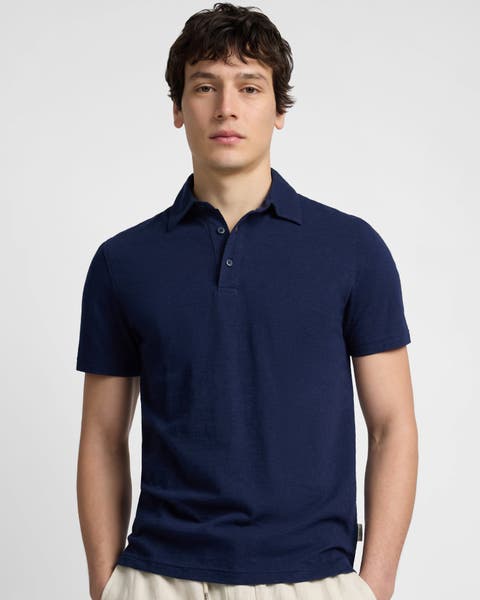 Stretch Linen Jersey Short Sleeve Polo