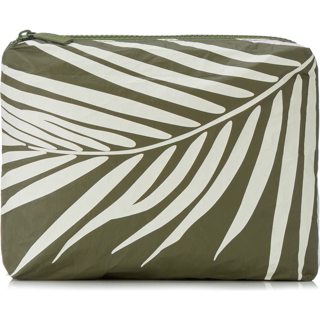 Aloha Collection Shade Small Water Resistant Tyvek® Zip Pouch in Creme/Olive