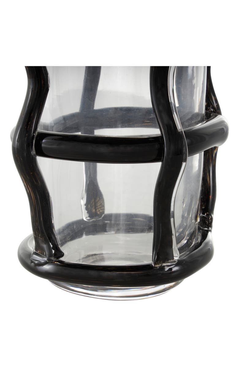 GINGER BIRCH STUDIO Recycled Glass Vase, Alternate, color, Black