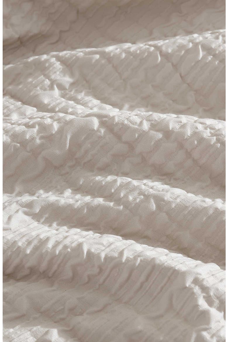 Serenity Wavy Lines Embossed Comforter Set, Alternate, color, LIGHT BEIGE