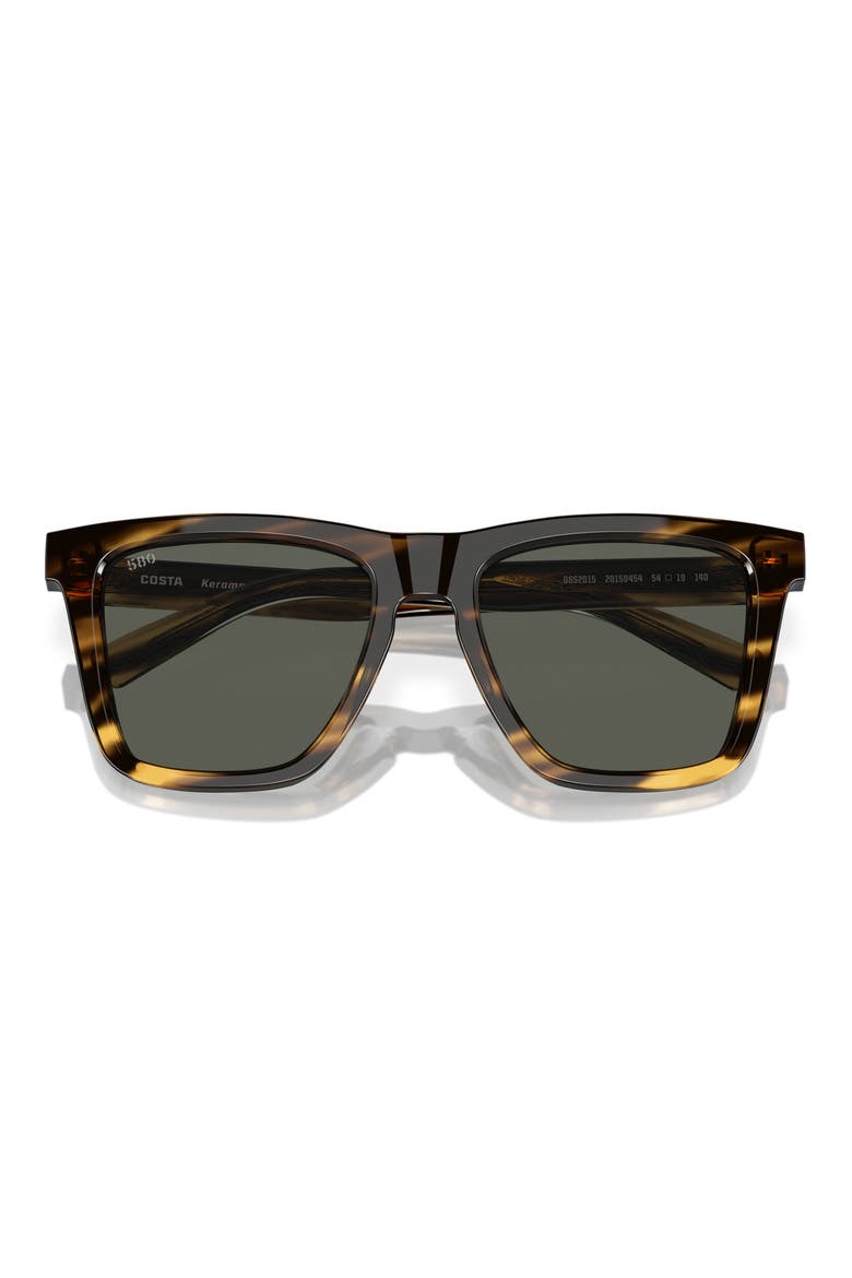 Keramas 54mm Polarized Square Sunglasses, Alternate, color, TORTOISE/ GRAY 580G
