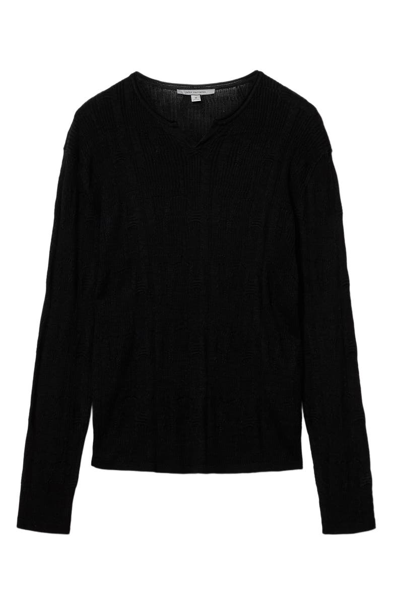 John Varvatos Vinny Broken Pattern Henley, Alternate, color,