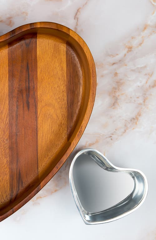 Nambe Eat Your Heart Out Chip And Dip, Set Of 2 In Brown
