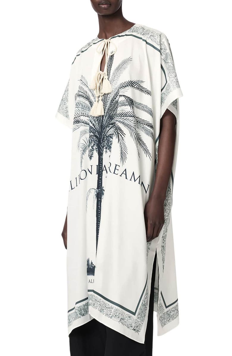 AllSaints Palm Caftan, Alternate, color, Carala Ecru White