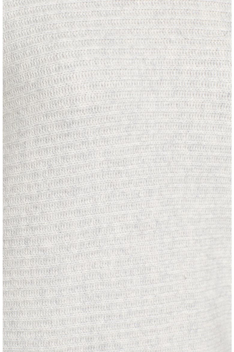 Ribbed Cashmere Poncho, Alternate, color, GREY SOFT HEATHER