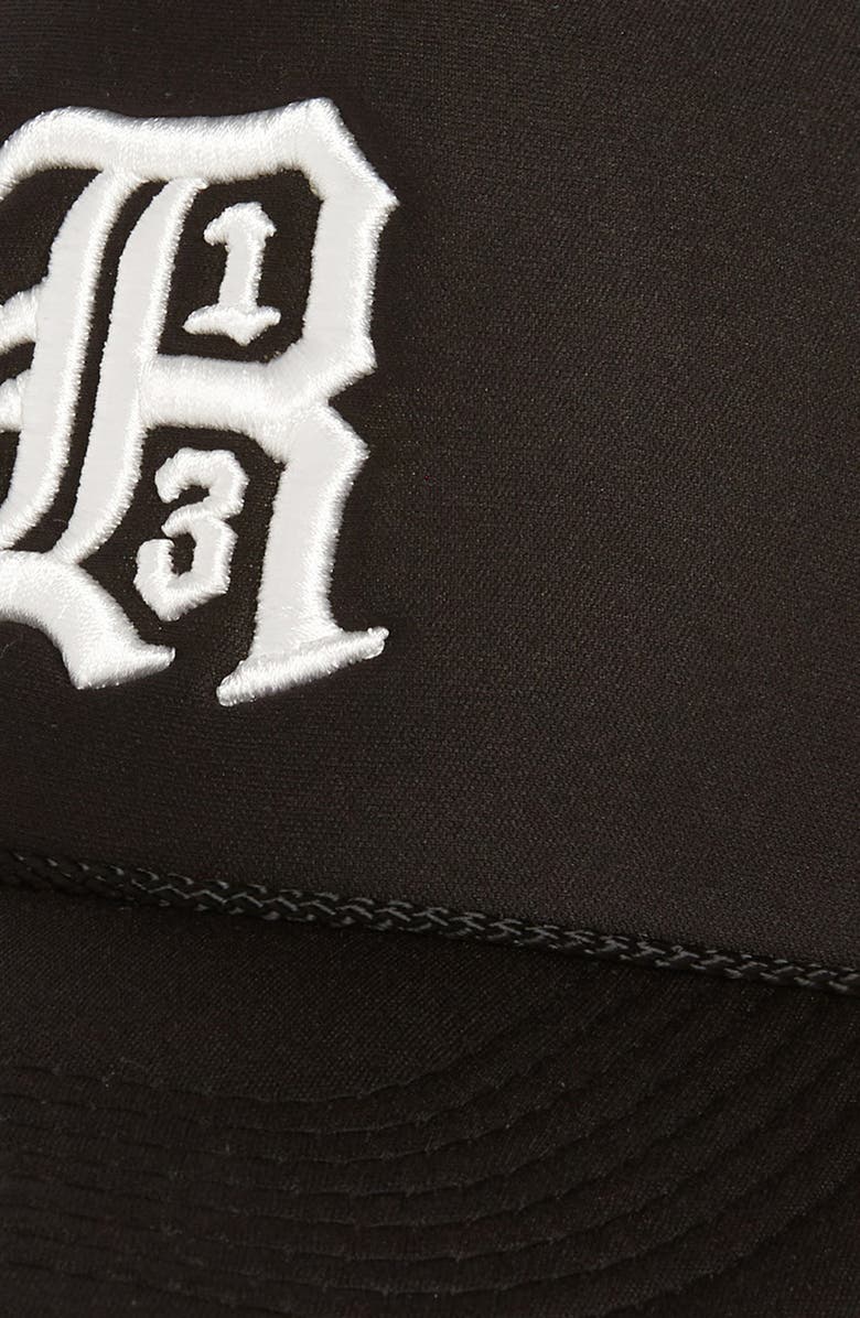 R13 Logo Trucker Hat, Alternate, color, Black