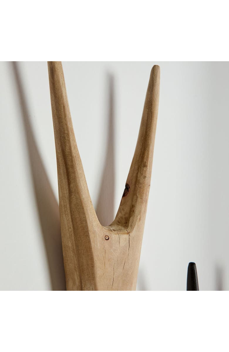 kanju Interiors African Antelope Wood Bokkie Head Wall Sculpture, Alternate, color, Natural