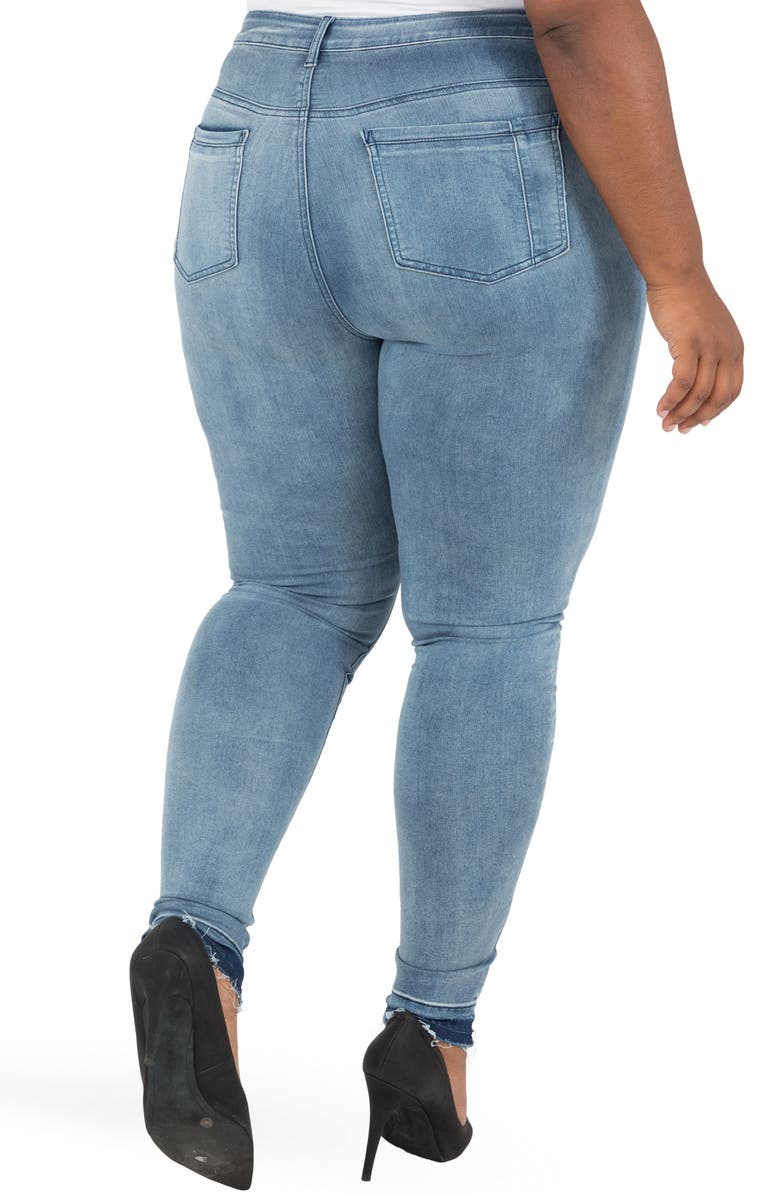 Poetic Justice Corrine Release Hem Skinny Crop Jeans, Alternate, color, 