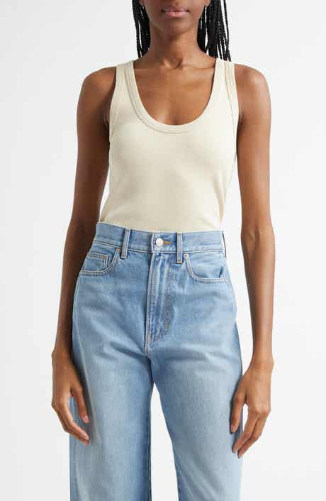 Veronica Beard Birke Stretch Cotton Tank