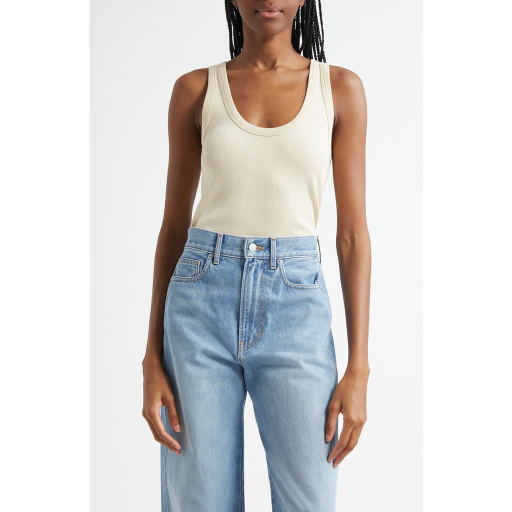 Veronica Beard Birke Scoop-neck Tank Top In Limestone