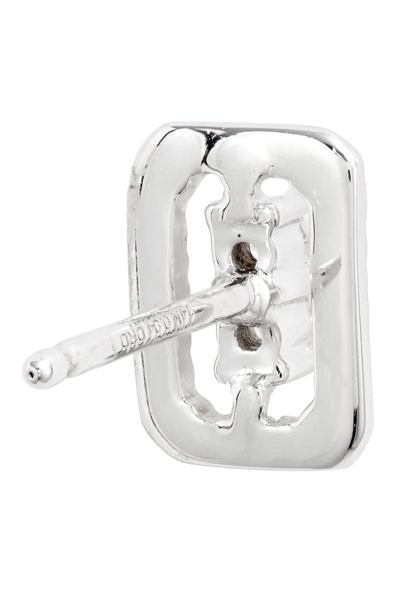 Mikaela Stelle Diamond Rectangle Stud Earrings, Alternate, color, WHITE GOLD