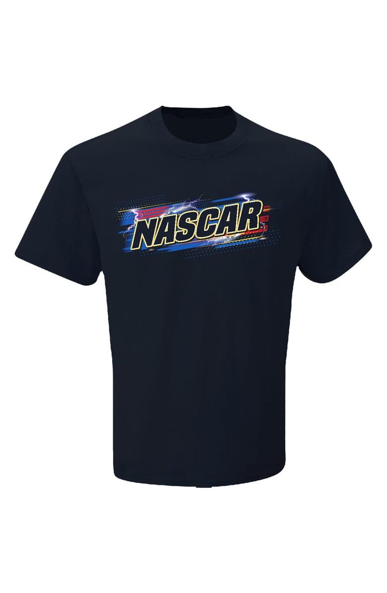 CHECKERED FLAG Men's Checkered Flag Sports Navy NASCAR Lightning T-Shirt, Alternate, color, Navy