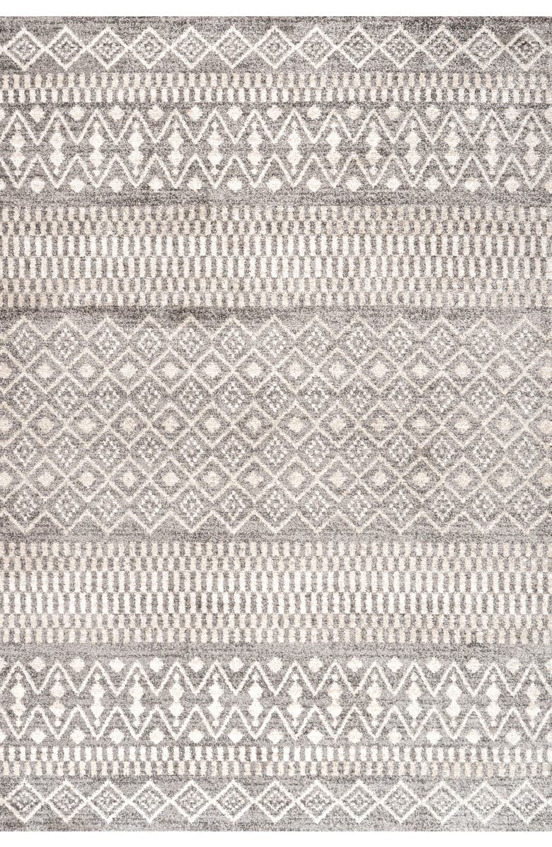 JONATHAN Y Ifrane Berber Geometric Stripe Area Rug, Main, color, Gray/Cream