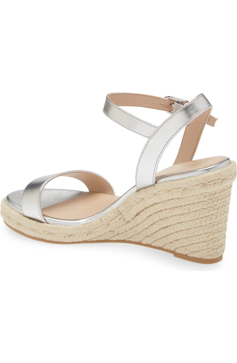 Stuart Weitzman Teddi Leather Espadrille Wedge Sandal, Alternate, color,