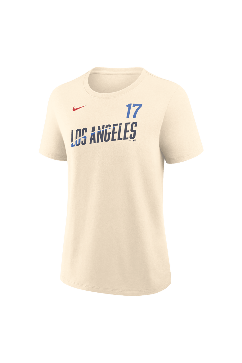 Women's Nike Shohei Ohtani Natural Los Angeles Dodgers City Connect Name & Number T-Shirt, Alternate, color, Natural