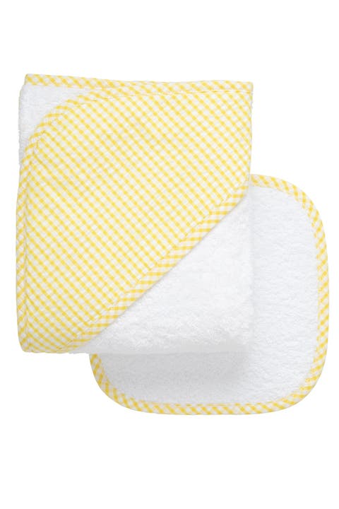 Big Check Hooded Towel & Washcloth Set (Baby & Toddler)