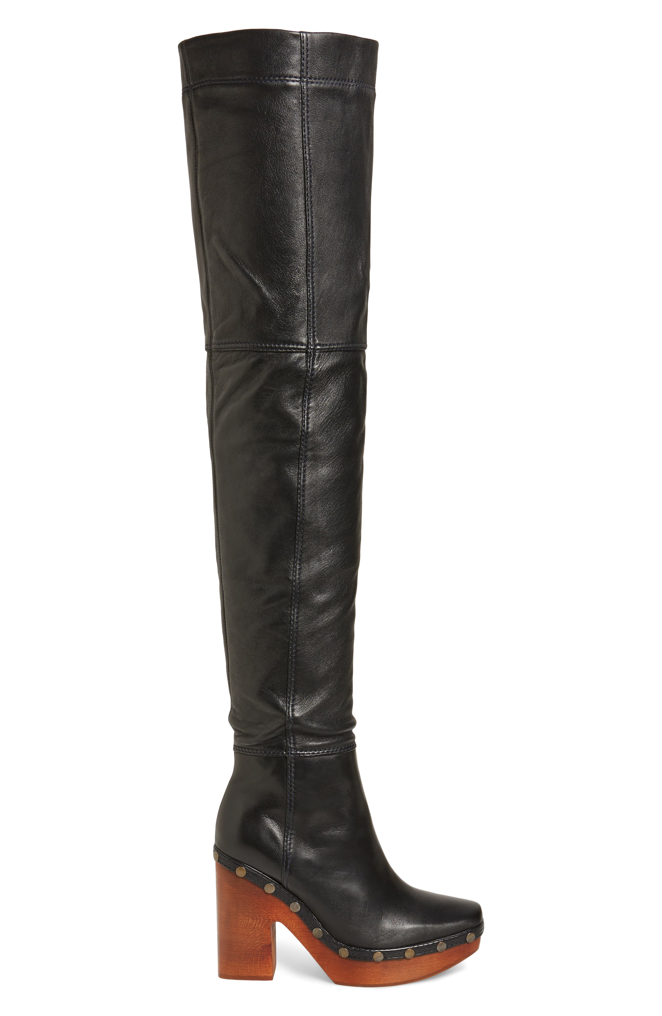 Jacquemus Les Bottes Sabots Hautes Thigh High Boot, Alternate, color, 
