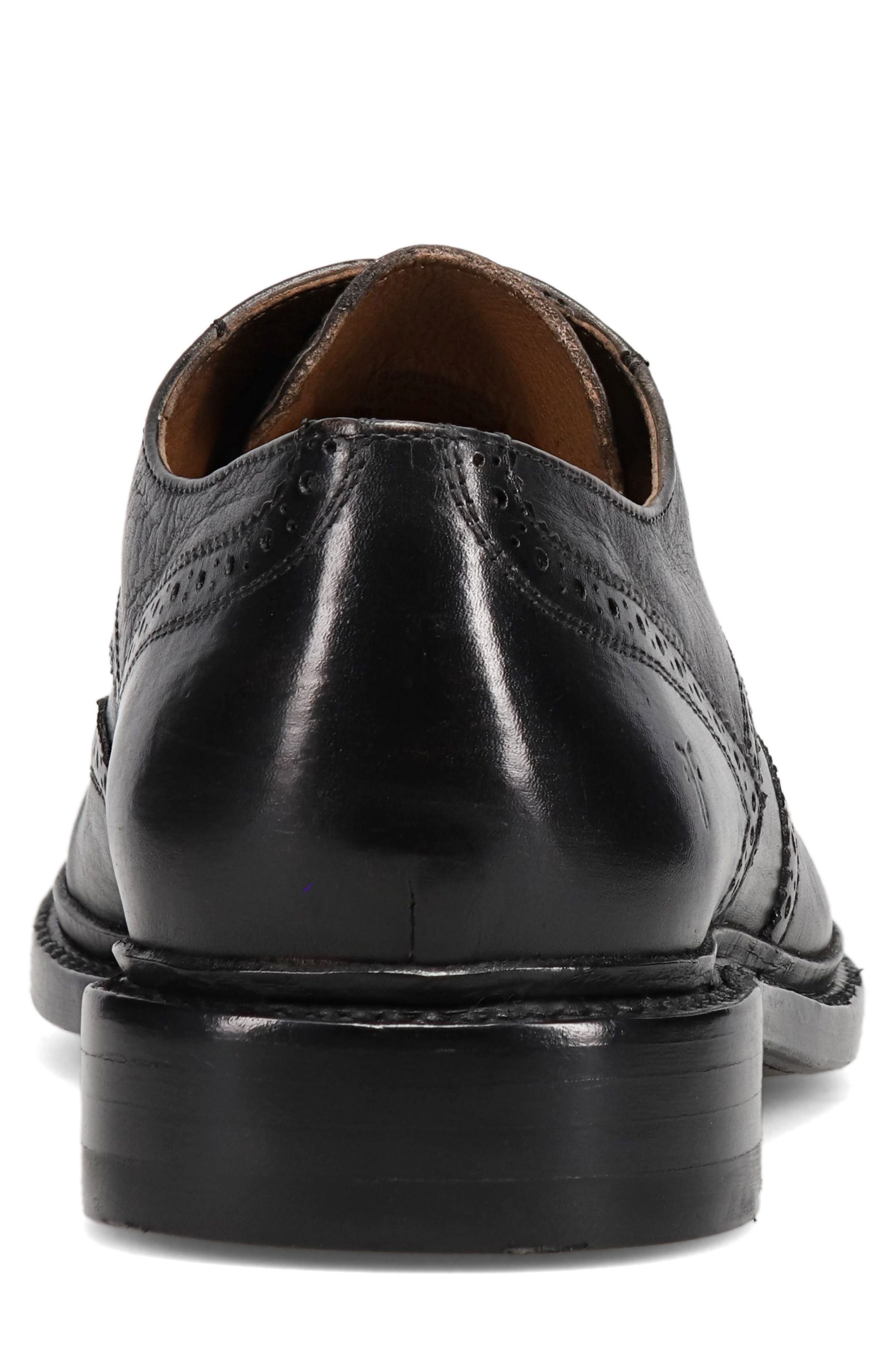 Frye Paul Wingtip Derby, Alternate, color, Black Laredo Leather