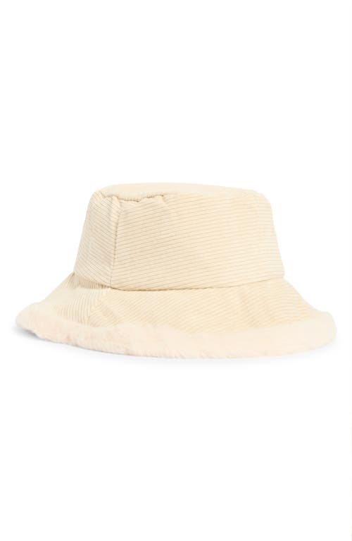 Nanette Lepore Corduroy Bucket Hat In White