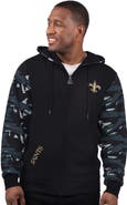 STARTER Men's Starter Black New Orleans Saints Thursday Night Gridiron Full-Zip Hoodie