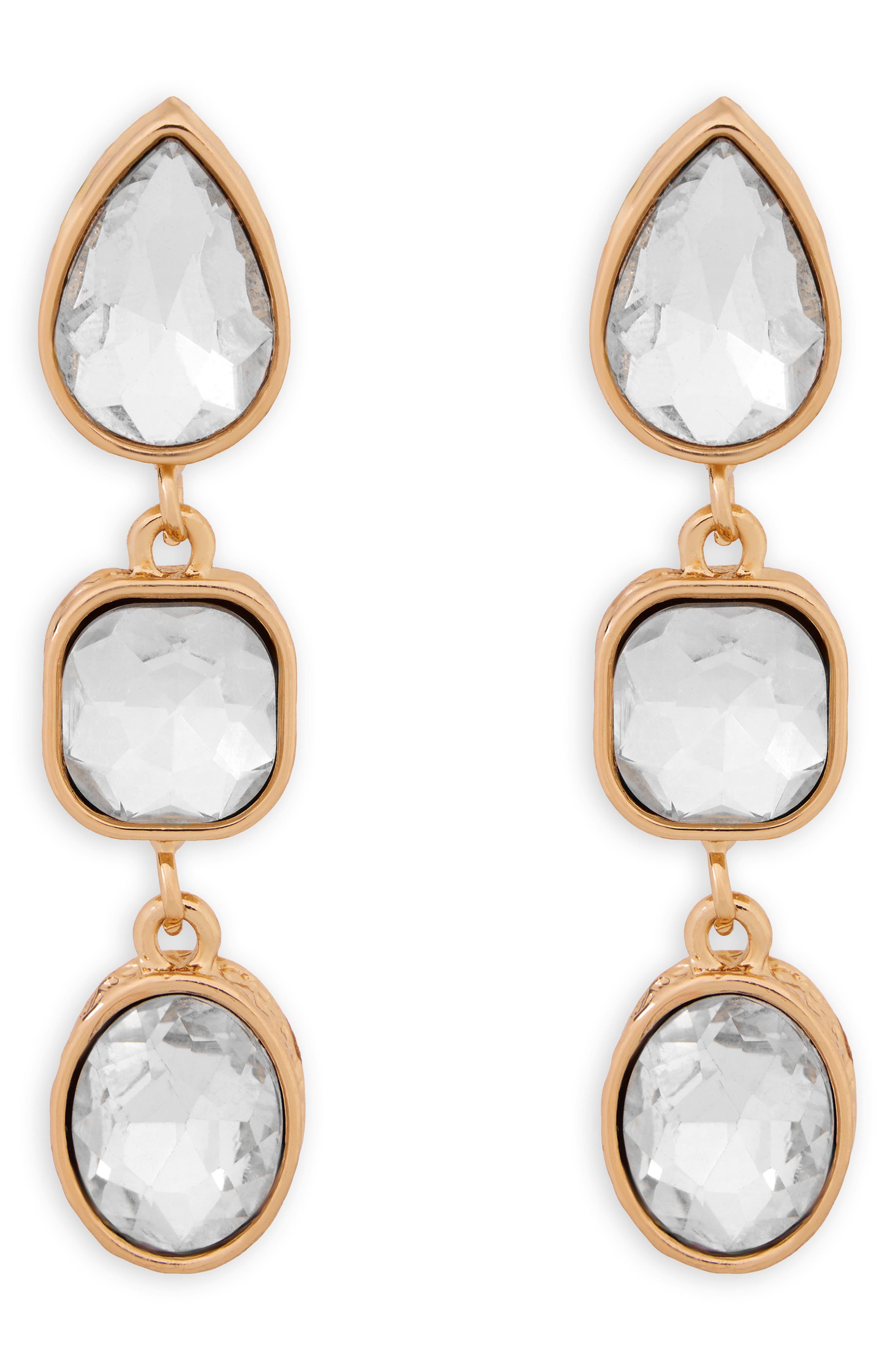 SAACHI Crystal Cascade Drop Earrings