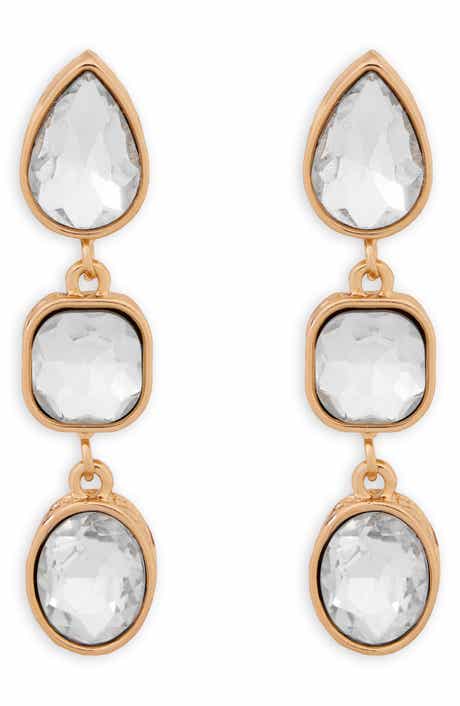 SAACHI Crystal Cascade Drop Earrings