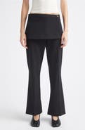 Sandy Liang Mulberry Apron Overlay Crop Bootcut Pants