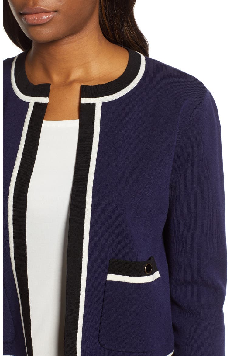 Crop Cardigan, Alternate, color, DISTANT MOUNTAIN/ ANNE WHITE