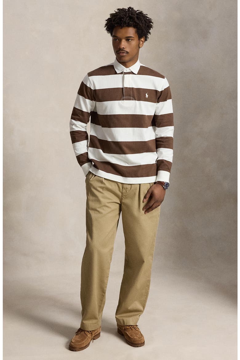Stripe Long Sleeve Rugby Shirt, Alternate, color, CREAM MULT