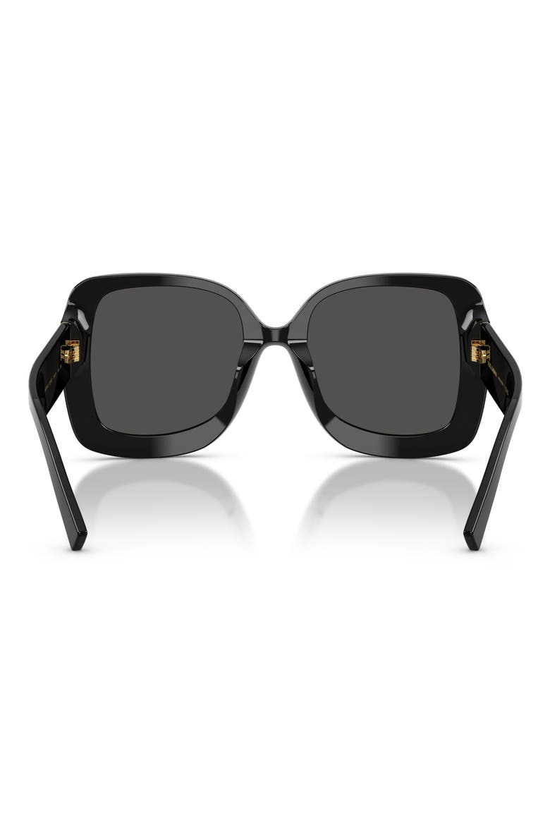 55mm Square Sunglasses, Alternate, color, BLACK / DARK GREY