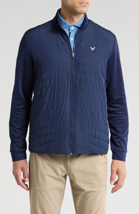 Chevron Quilted Zip Jacket