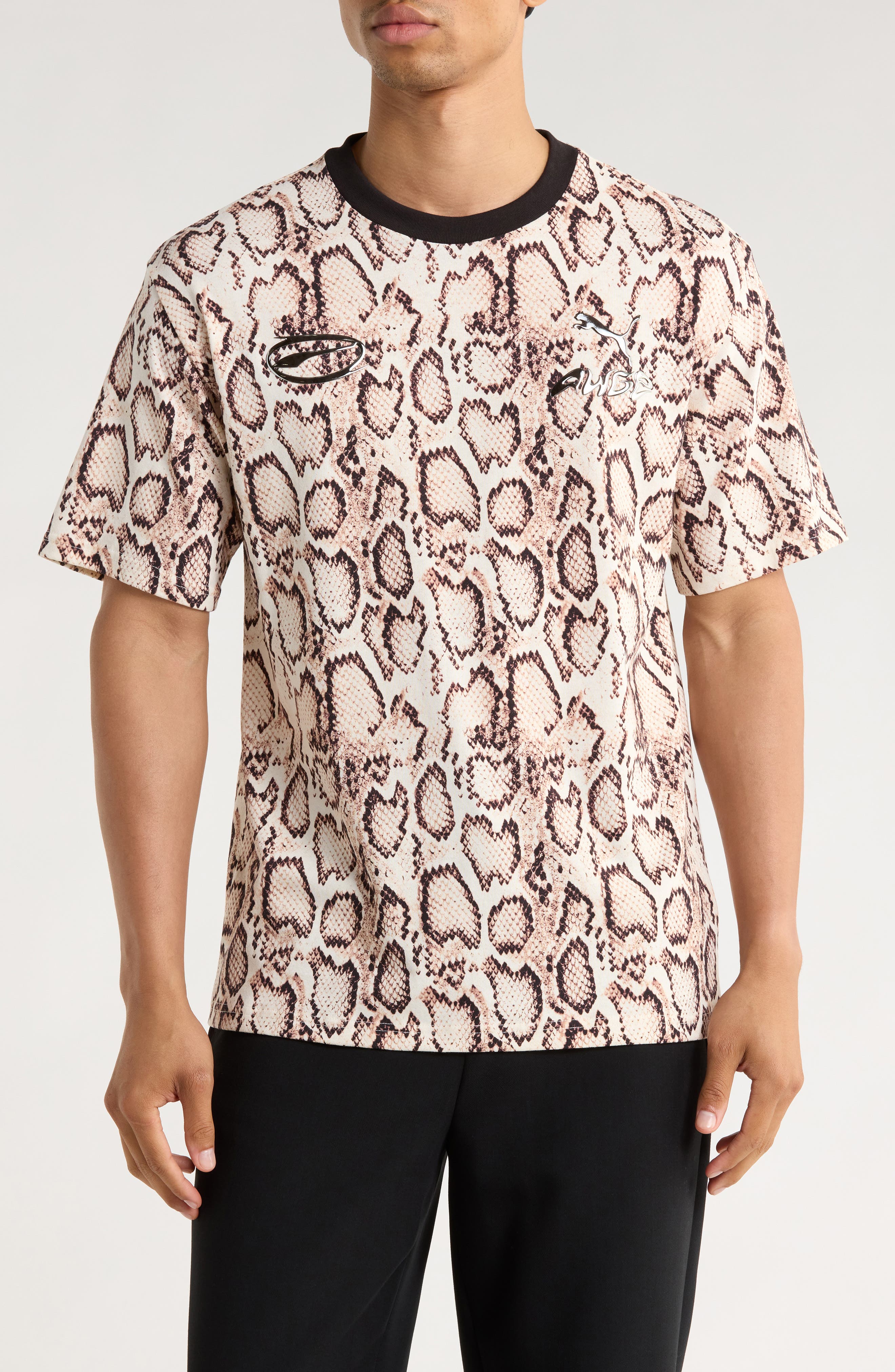 PUMA x A$AP Rocky Snakeskin Print Cotton T-Shirt